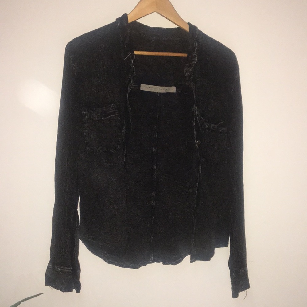 Soft relaxed Raquel Allegra black button down